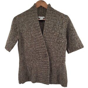 Tweeds Shawl Collar Cardigan Sweater Alpaca/Wool Blend Brown Small‎